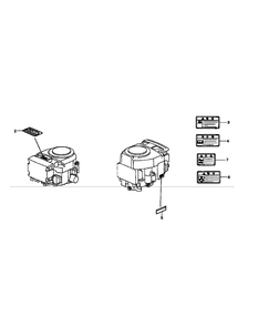 Gxv620k1 Label Diagram and Parts List for M48-HN 53AB5E6V750-20-HP Cub Cadet Lawn Tractor